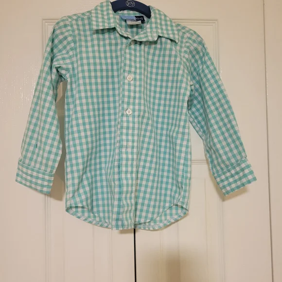 Two teal blue button-down shirts, boys size 4T - Picture 6 of 14